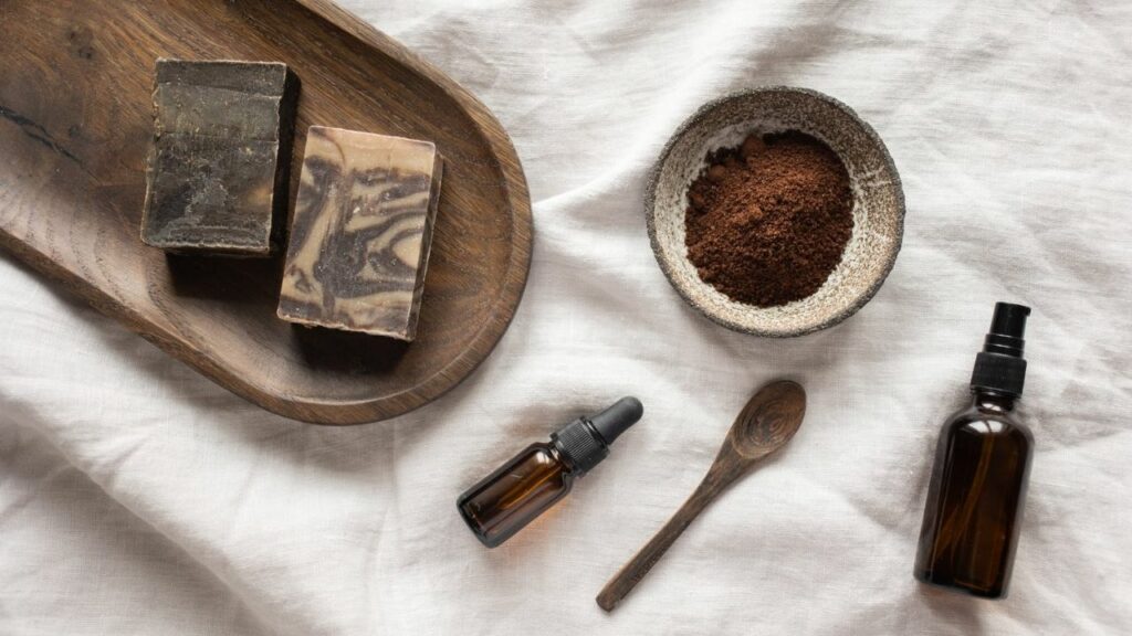 caffè usato per lo scrub