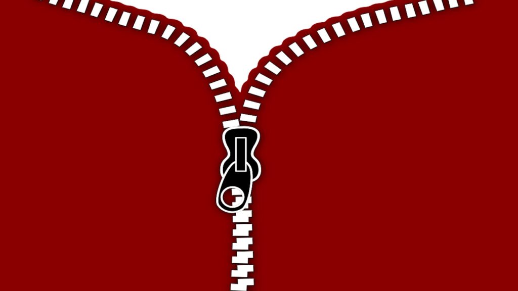 Cerniera lampo apertura