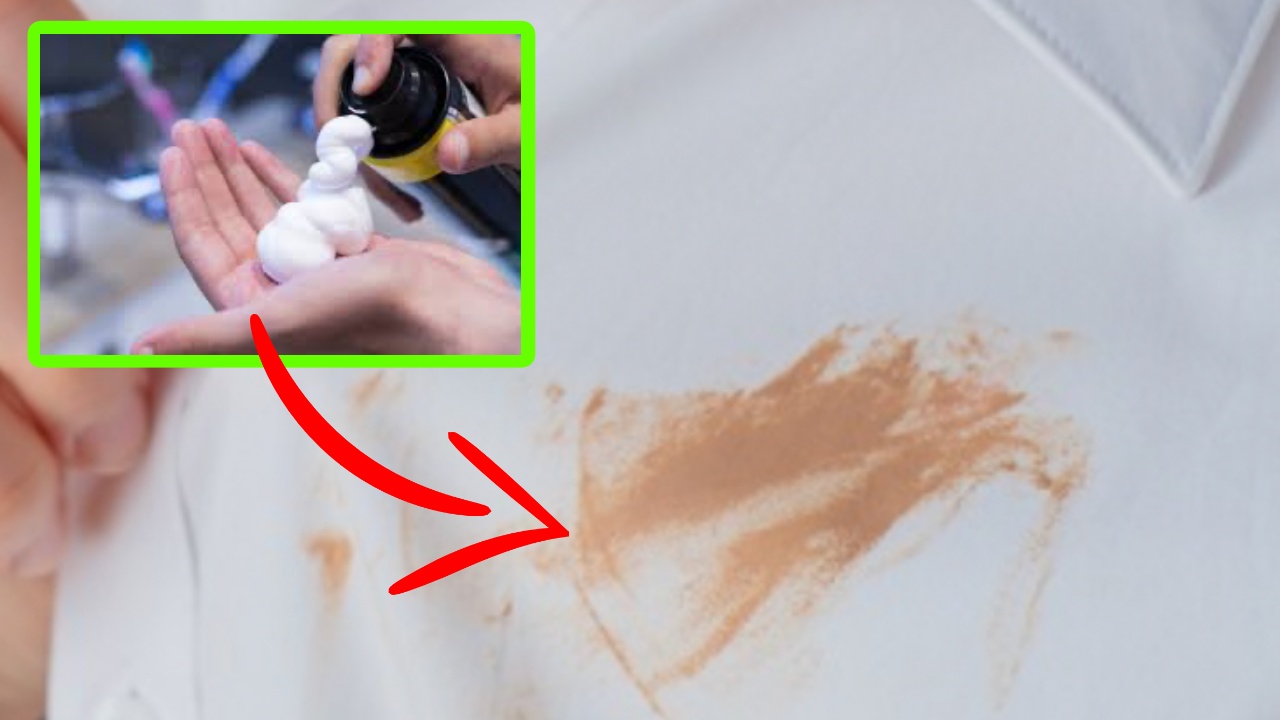 Schiuma da barba per macchie di trucco
