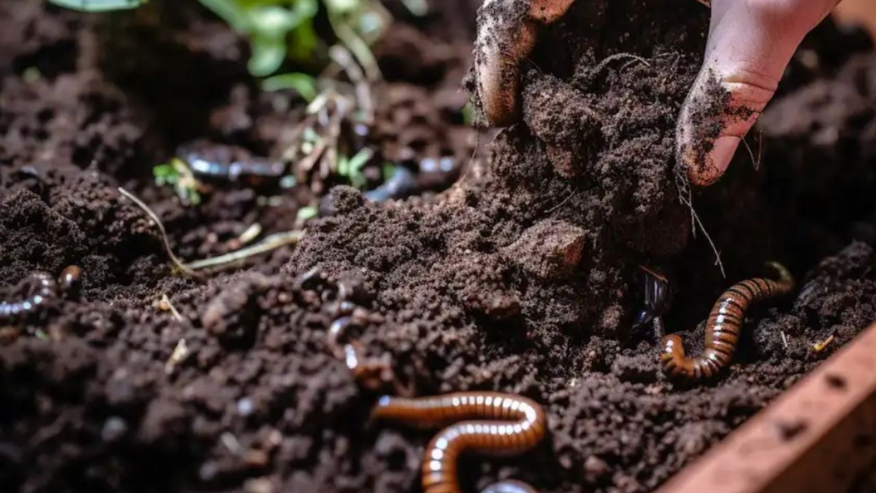 Lombrico nel terreno