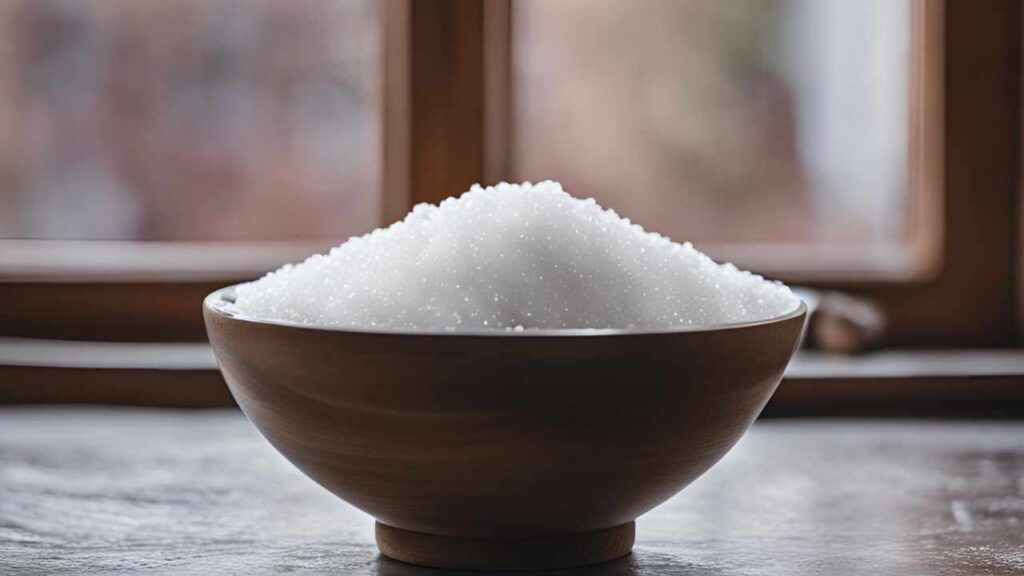 finestra e ciotola di sale