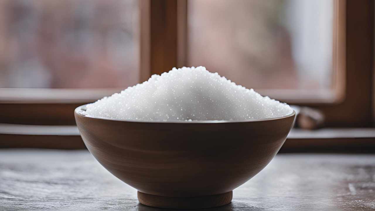 finestra e ciotola di sale 