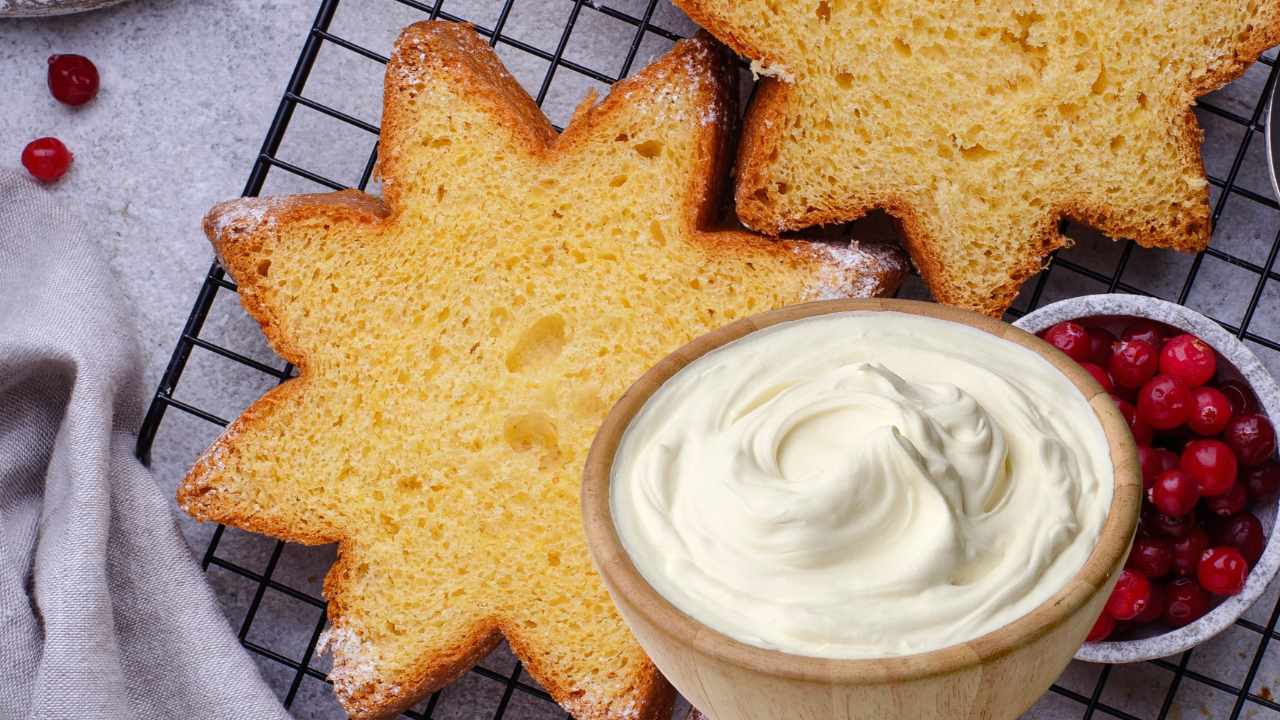 pandoro con crema al mascarpone