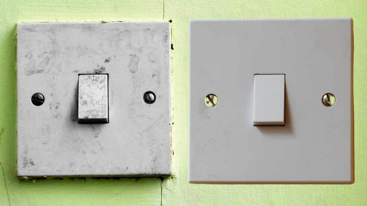 pulizia interruttori della luce