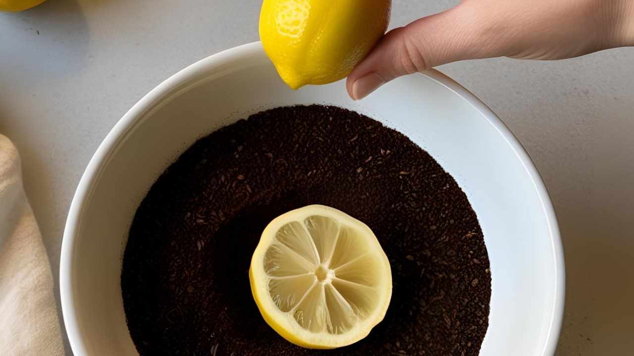 trucchetti con fondi di caffè e limone