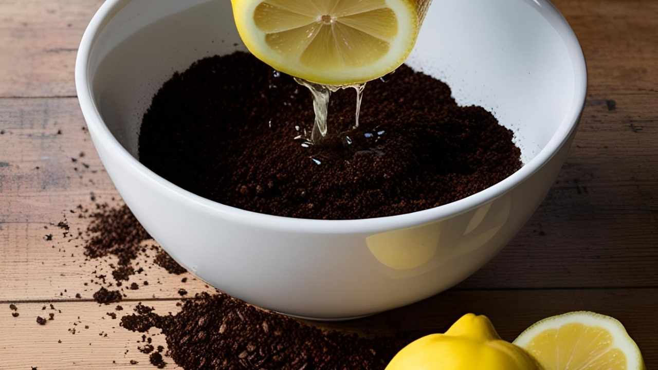 trucchetti con fondi di caffè e limone 
