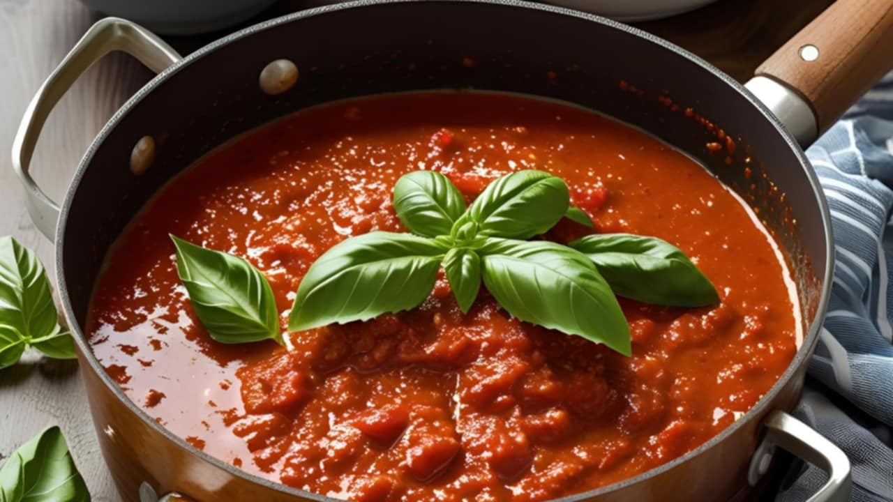 sugo con basilico