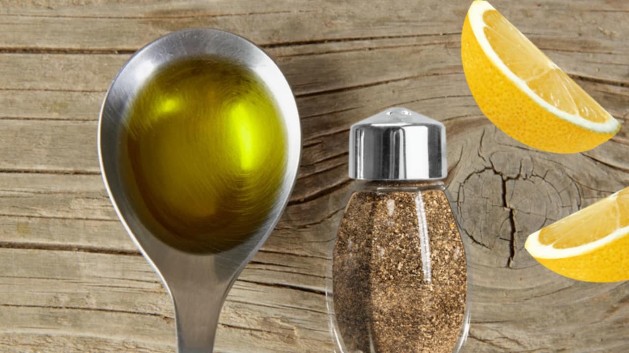 cucchiaio olio e limone