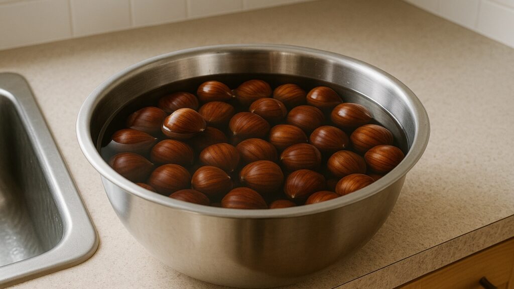 Immergere le castagne