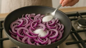 Come preparare cipolle caramellate deliziose con pochi ingredienti. Aggiungi sapore ai tuoi piatti con questa ricetta semplice e versatile!