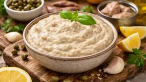 Salsa tonnata perfetta per l’antipasto della Vigilia di Natale, la ricetta è facilissima e ci vogliono pochi minuti!