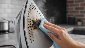 Deposito scuro sul tuo ferro da stiro? Basta fare così e tornerà nuovo senza graffiarlo
