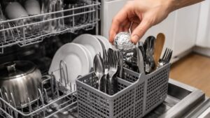 Perché tutti mettono una pallina di carta argentata nella lavastoviglie