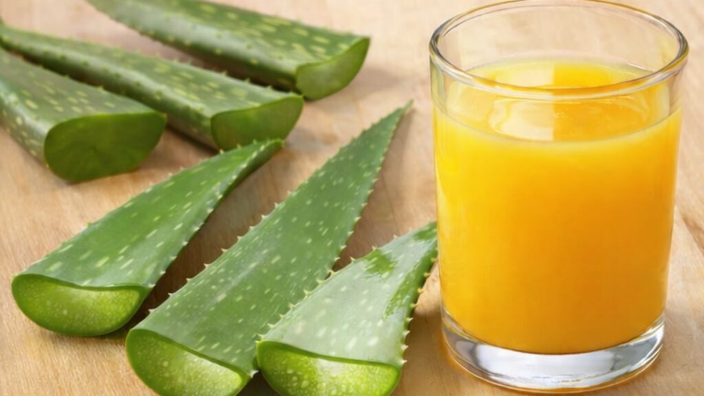 Aloe vera e succo d'arancia